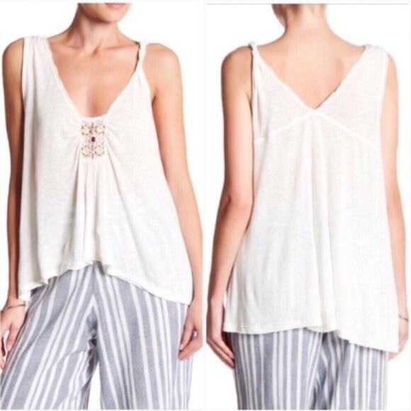 Free People Ivory New Vibes Tank Size XS* - Picture 1 of 8